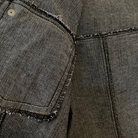 Point Zero ladies Black Denim Shirt Jacket Medium excellent - Picture 5 of 6